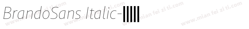 BrandoSans Italic字体转换
